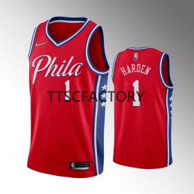 Dres Philadelphia 76ers James Harden 1 Nike 2022 Statement Edition Crvena Swingman - Muške